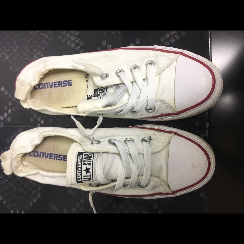 Size 8 converse slip on sneakers